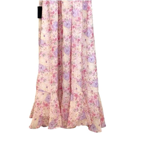 Lulu’s Women's Smocked Tie Straps Midi Dress Coastal Cowgirl Boho Floral Size M - Picture 6 of 9